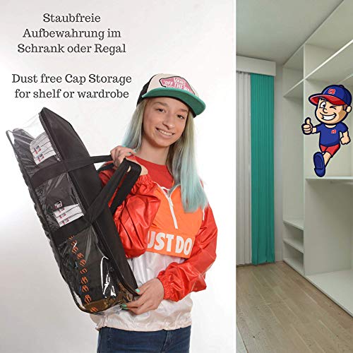 Bolsa para guardar gorras de béisbol de Cap Buddy, guarda hasta 18 gorras de manera cómoda