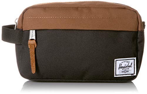 Bolsito Neceser Herschel Chapter Travel Kit Black Saddle Brown