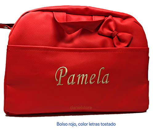 Bolso Carrito Bebe Polipiel Personalizado con nombre bordado + Regalo de un babero -Danielstore