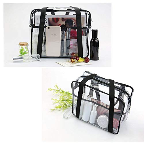 Bolso de Maquillaje,ONEGenug Bolso de Aseo Transparente, Bolso Cosmético Qrueso de Transprent, Organizador de Maquillaje Impermeable Organizador de Bolsas Grande Fácil de Limpiar