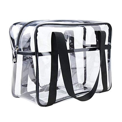 Bolso de Maquillaje,ONEGenug Bolso de Aseo Transparente, Bolso Cosmético Qrueso de Transprent, Organizador de Maquillaje Impermeable Organizador de Bolsas Grande Fácil de Limpiar