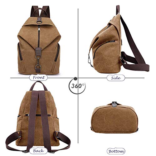 Bolso Mochila Mujer Casual Pequeña Mochilas Mujer Antirrobo, JOSEKO Señoras Bolsa de Viaje Bolsa de Escuela Bolsa Vintage Bolsa de Gran Capacidad Informal para Viajes Senderismo Regalo Mujer