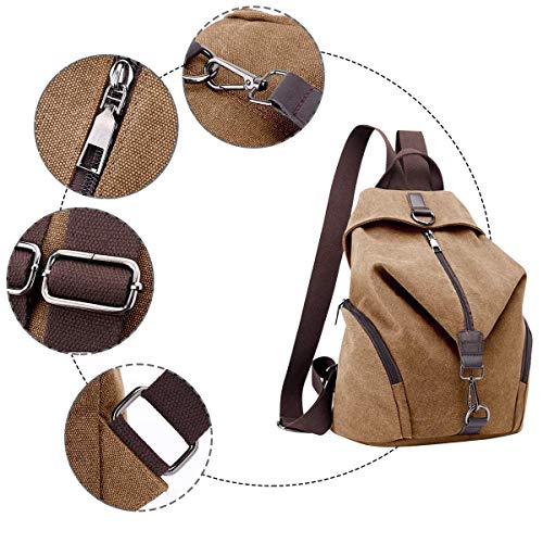 Bolso Mochila Mujer Casual Pequeña Mochilas Mujer Antirrobo, JOSEKO Señoras Bolsa de Viaje Bolsa de Escuela Bolsa Vintage Bolsa de Gran Capacidad Informal para Viajes Senderismo Regalo Mujer