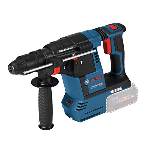 Bosch Professional GBH 18V-26 F Martillo perforador combinado, 2,6 J, diámetro máximo hormigón 26 mm, SDS plus + cilíndrico, sin batería, en caja, Azul, 18 V, 2.6 J