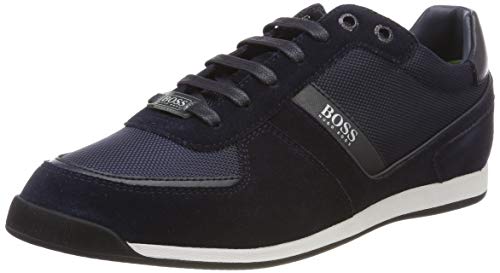 BOSS Maze_lowp_MX, Zapatillas para Hombre, Azul (Dark Blue 401), 45 EU