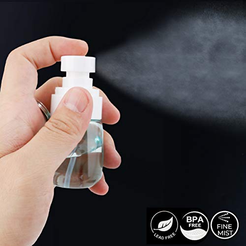 Botella de espray portátil de 30 ml, recargable, duradera, pulverizador, dispensadores de líquido, plástico vacío, transparente, para viaje, pequeño atomizador de 3 unidades