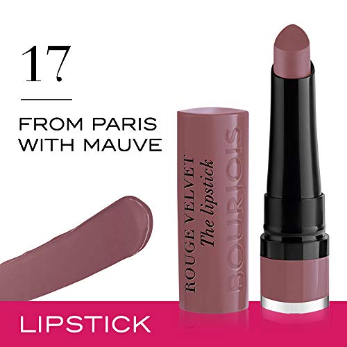 Bourjois Velvet The Lipstick Barra De Labios Tono 017( From Paris with Mauve), 2.4 gr