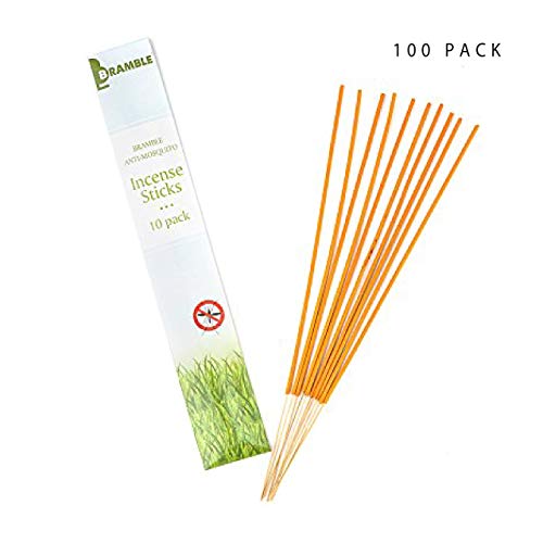 BRAMBLE! 100 Palillos Antimosquitos de Incienso Extra Fuerte – Varillas de Protección con Fragancia de Citronela Natural – Repelente Ambientador de Citronella Eficaz - Palos Varitas con Aroma.