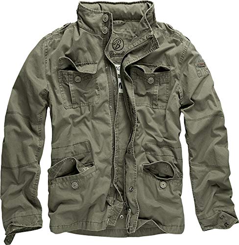 Brandit Britannia - Chaqueta para hombre verde verde oliva Large