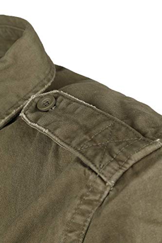 Brandit Vintage Shirt Longsleeve Camisa, Olive, M para Hombre