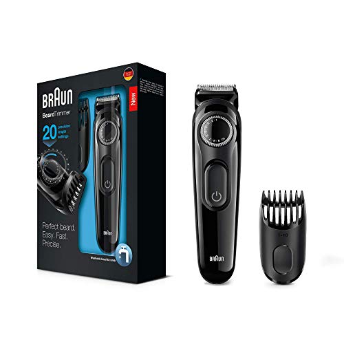 Braun BT3022 BeardTrimmer - Recortadora Barba, con Cuchillas Afiladas de Larga Duración, Color Negro