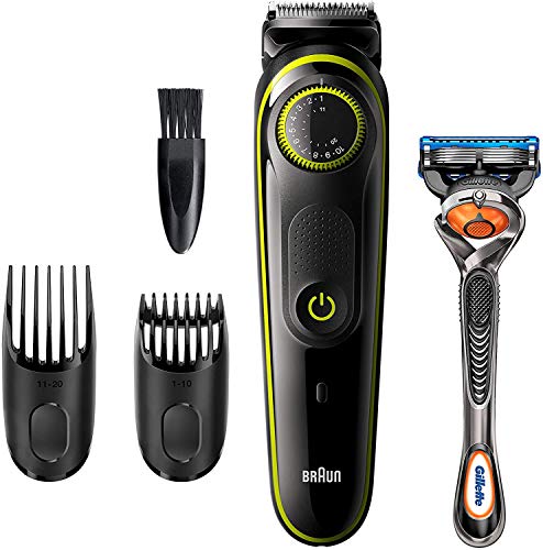 Braun Recortadora de Barba BT3241, Máquina Cortar Pelo, Recortadora de Barba y Cortapelos, para Hombre, Cuchillas Afiladas de Larga Duración, Eléctrico, Color Negro/Verde