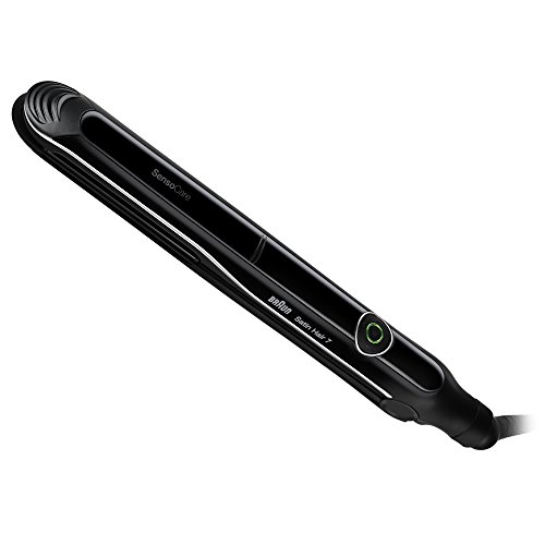 Braun Satin Hair 7 ST780 - Plancha de pelo profesional con tecnología SensoCare, placa de cerámica y definidor de rizos, color negro