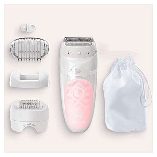 Braun Silk-épil 5 5-620 Depiladora eléctrica para mujer, cabezal de afeitado y recorte depilación suave, tecnología de pinzas micro-grip, uso en húmedo