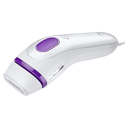 Braun Silk-expert 3 IPL BD 3005 - Kit con depiladora de luz pulsada y funda, color blanco y violeta