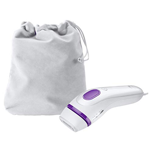 Braun Silk-expert 3 IPL BD 3005 - Kit con depiladora de luz pulsada y funda, color blanco y violeta