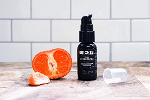 Brickell Men's Restaurating Eye Serum Treatment para Hombres, Suero para Ojos para Arrugas Firmes, Reduce las Ojeras y Promueve la Piel Juvenil 19 ml, Sin Perfume