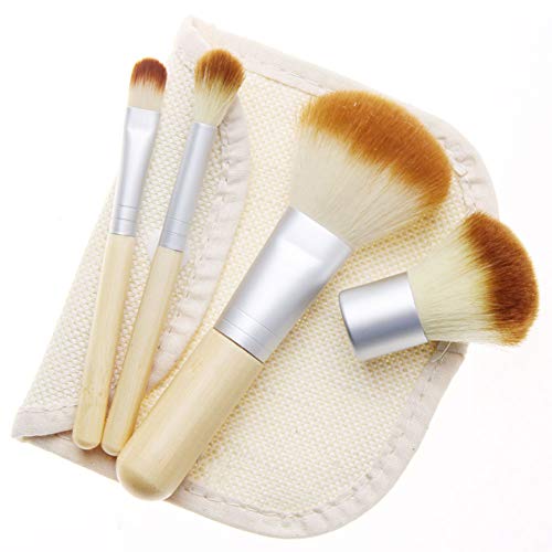 Brochas de Maquillaje, 4pcs Maquillaje Profesional Pinceles Maquillaje de Ojos Rubor Contorno de los Labios Corrector Brochas Cosméticas