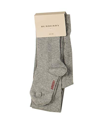 Burberry 6767U calzamaglia bimba cotone grigio calze tights kid [23/24]