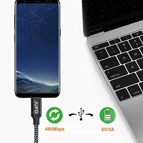 Cable USB Tipo C, 0.5M+1M+2M+3M (4-Pack) Cargador Tipo C de Nylon Trenzado Carga Rápida Sincronización de Datos para Samsung Galaxy S9/S8/Note8,Huawei