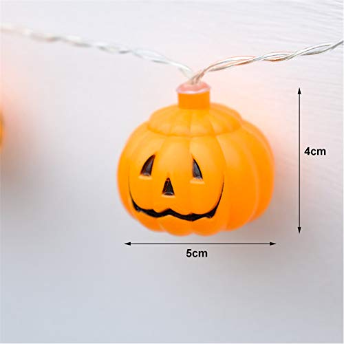 Cadena de Luces Halloween Calabaza, Morbuy Batería Decorativas LED Lámpara de Tira Bola Hada Noche Cadenas de Luz Para Bebe Casa Dormitorio Boda De Cumpleaños Navidad Jardines(2m/20 lights)