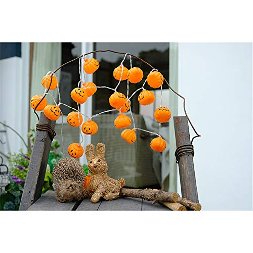 Cadena de Luces Halloween Calabaza, Morbuy Batería Decorativas LED Lámpara de Tira Bola Hada Noche Cadenas de Luz Para Bebe Casa Dormitorio Boda De Cumpleaños Navidad Jardines(2m/20 lights)