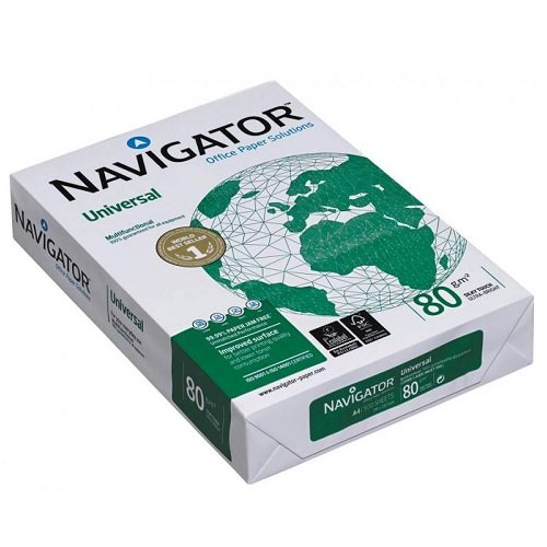 Caja de 2500 Folios Navigator Universal 5x Paquete 500 hojas A4 80g Multifuncion