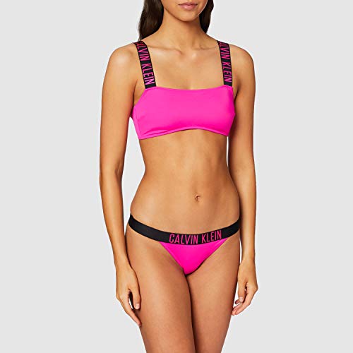 Calvin Klein Bandeau-rp Parte de Arriba de Bikini, Rosa (Pink GLO TZ7), (Talla del Fabricante: Small) para Mujer