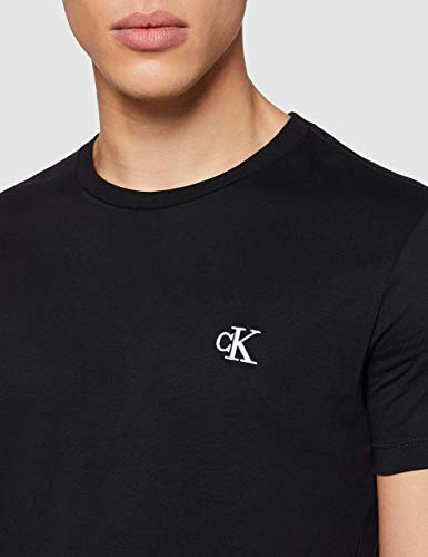 Calvin Klein CK Essential Slim tee Camisa, Black, M para Hombre