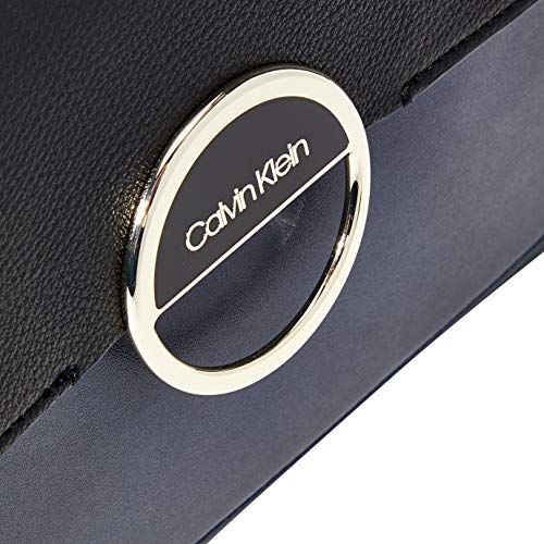 Calvin Klein - Disc Top Handle Md, Bolsos maletín Mujer, Negro (Black Mix), 1x1x1 cm (W x H L)