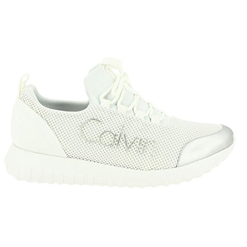 Calvin Klein Jeans Ron Mesh/Brushed Metal, Zapatillas para Hombre, Plateado (Wsi 000), 44 EU