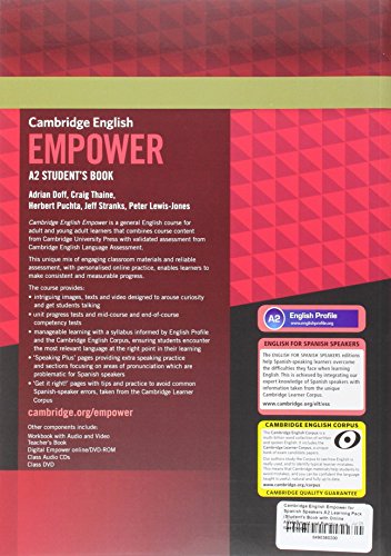 Cambridge English Empower for Spanish Speakers A2 Learning Pack (Student's Book with Online Assessment and Practice and Workbook)