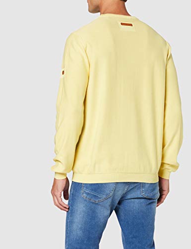 camel active H-Pullover 1/1 Arm suéter, Amarillo (Yellow Core 60), Medium para Hombre