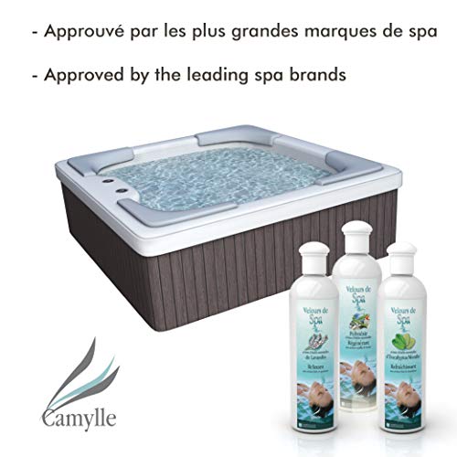 Camylle – Velours de Spa Orient – Fragrances à base d'Huiles Essentielles 100% Pures et Naturelles pour Spa ou Jacuzzi – Positivant aux arômes chauds et boisés – 250 ml