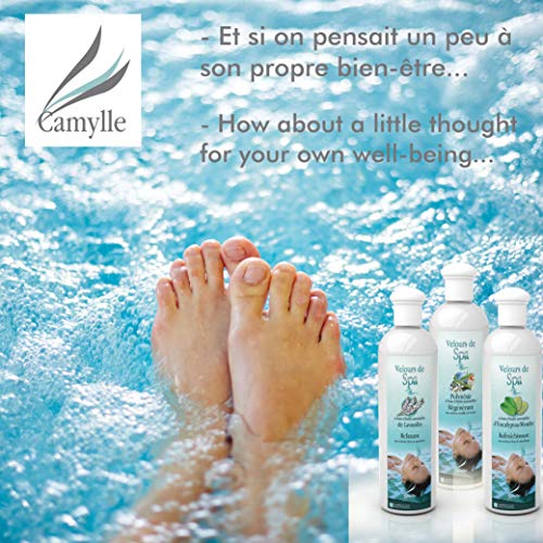 Camylle – Velours de Spa Orient – Fragrances à base d'Huiles Essentielles 100% Pures et Naturelles pour Spa ou Jacuzzi – Positivant aux arômes chauds et boisés – 250 ml