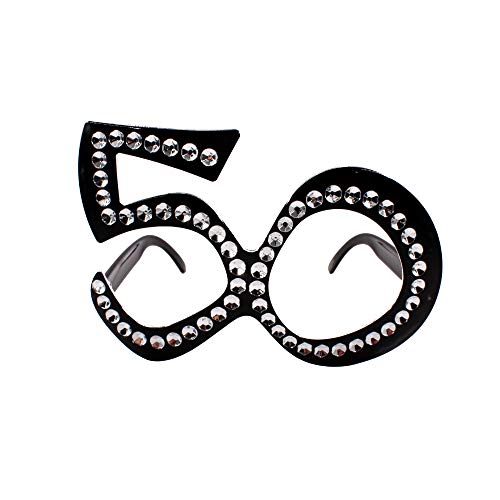 Carnavalife Gafas 50 años para Compleaños, Aniversario y Fiestas (50 años, 1)