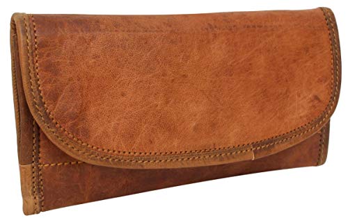 Cartera Gusti Cuero Nature - Cartera de Piel Emma para Mujer Vintage Marrón Cuero