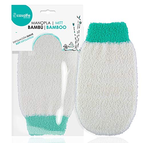 Casalfe Natural Skin Manopla Exfoliante Bambú - exfoliación suave. Recupera tu piel después del verano.