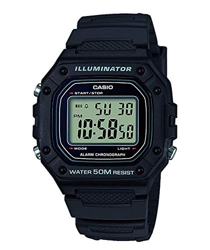 Casio Reloj Digital para Hombre de Cuarzo con Correa en Resina W-218H-1AVEF