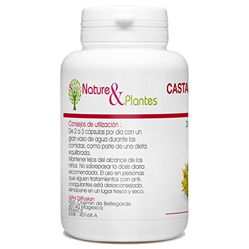 Castaño de Indias Orgánico - Aesculus hippocastanum - 250mg - 200 cápsulas vegetales