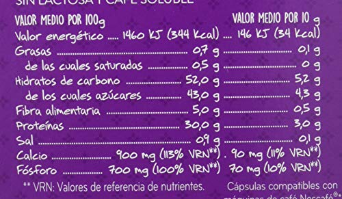 Central Lechera Asturiana Cápsulas de Café con Leche Sin Lactosa - 4 Paquetes de 16 Cápsulas