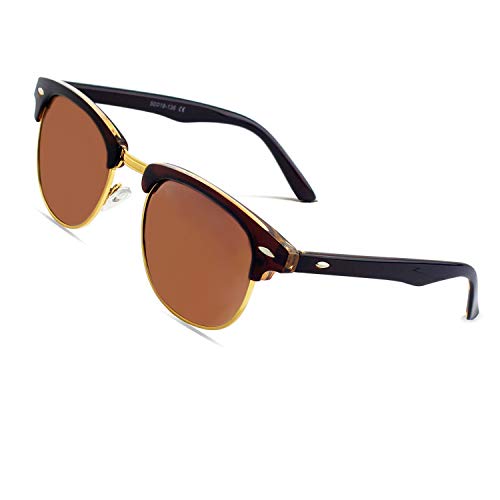 CGID Gafas de sol polarizadas retro medio marco clásico para Hombre y Mujer MJ56