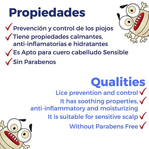 Champú Preventivo Antipiojos con Aceite de Arbol de Te 300 ml - Previene y Protege contra los Piojos - Apto para Cuero Cabelludo Sensible - Farmacéutico