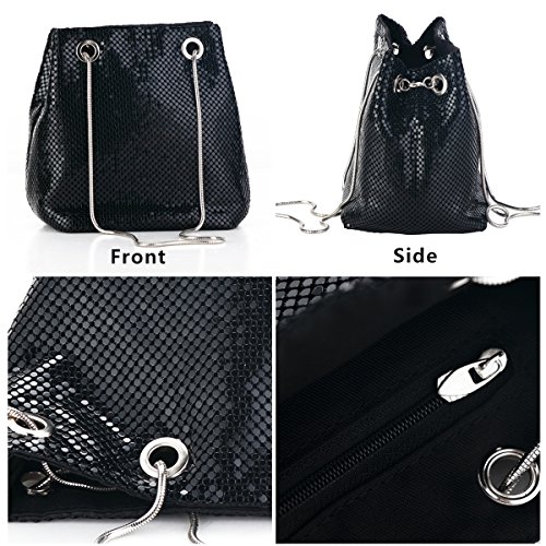 Chihu Elegante El bolso de Mujer para Llevar El Bolso De Mano Crossbody Monederos y Bolsos Con Correa(Negro)