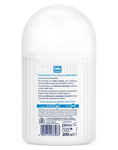 Chilly - Jabón Intimo con Antibacteriano - Formula activa - 200 ml