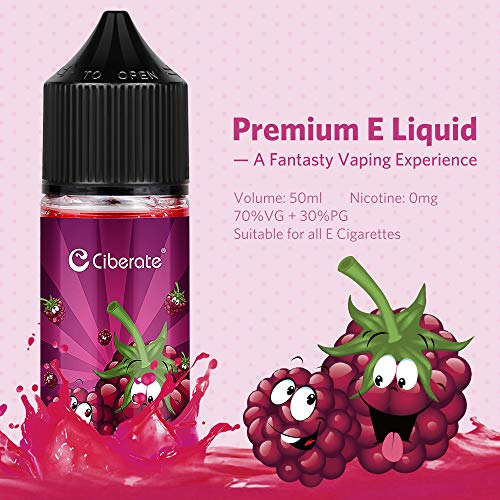 Ciberate, 3 paquetes de Multi Fruit E Liquid Vape Liquid para Vape E Cigarrillos, Vape Starter Kits Vape con Liquid Vape E Juice para E Cig, (Frambuesa + Cereza + Grosella negra), Sin nicotina