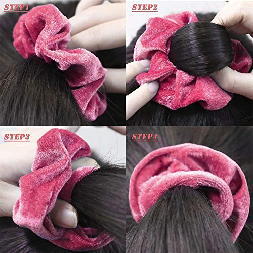 Cintas para Pelo,Colorful Velvet Hair Scrunchies, Scrunchies de Terciopelo Pelo Bandas Elásticas de Pelo Gomita de Terciopelo Bandas，20 Piezas