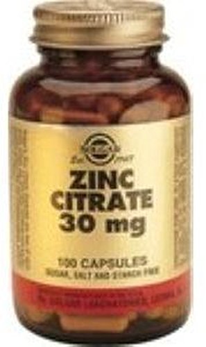 Citrato de Zinc 100 cápsulas de 30 mg de Solgar