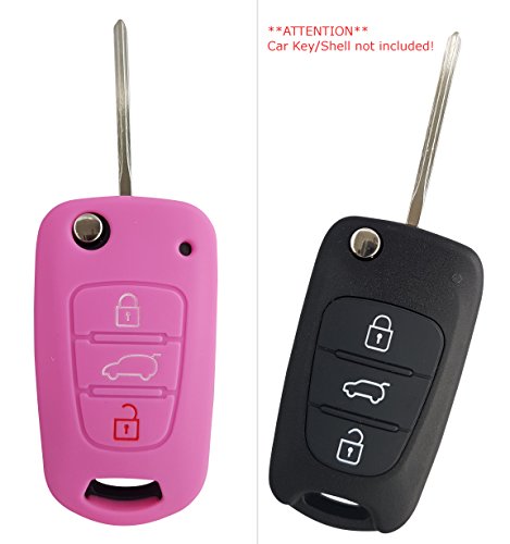 CK+ Funda para llave de coche Kia, de Silicona, para Rio, Ceed, Picanto, Optima, Carens