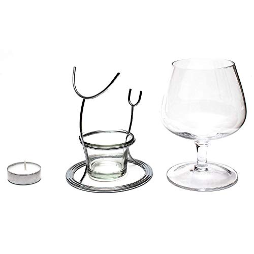 CKB LTD Brandy & Cognac Snifter - Soporte para Vela de té y Soporte de Metal Cromado